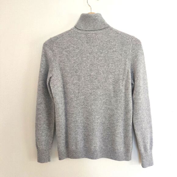 Talbots Cashmere Blend Metallic Turtleneck Sweater Gray S - Picture 3 of 9